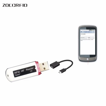 

The Newest MIni USB RFID 13.56MHZ IC Contactless Proximity Smart Card Reader support Windows/ android/I-paid+10pcs cards
