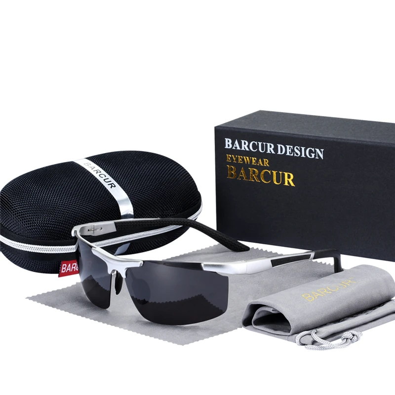 BARCUR, алюминиевые мужские солнцезащитные очки, поляризационные, солнцезащитные очки, мужские аксессуары, спортивные очки для мужчин
