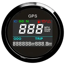 Universal Digital GPS Speedometer Trip Meter Adjustable Odometer for Boat Yacht Motorcycle Car 2" 12V 24V