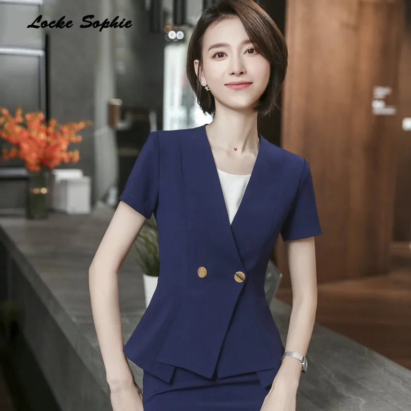 1pcs Women's Plus size Blazers coats 2019 Summer cotton blend irregular Suits jackets ladies Skinny Office Blazers Suits coats