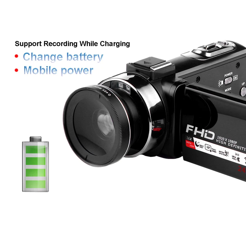 Wifi-глазок для двери с монитором 1080 P Full Hd Портативная Цифровая видеокамера 16X цифровой зум 3,0 дюймов ЖКД видеокамера с экраном Wifi-глазок для двери с монитором 1080 P Full Hd Портативная Цифровая видеокамера 16X цифровой зум 3,0 дюймов ЖКД видеокамера с экраном