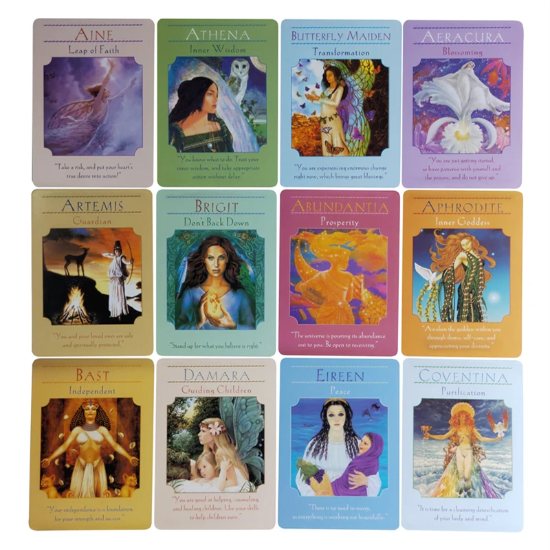 

full English Goddess Guidance oracle cards deck cards, tarot cards guidance for family fun board game