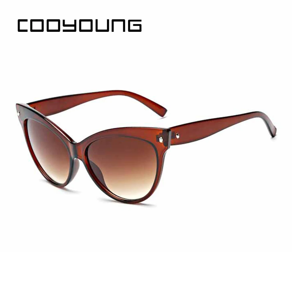 COOYOUNG Для женщин солнцезащитные очки «кошачий глаз» модные, пикантные UV400 солнцезащитные очки с градиентными линзами в Пластик женские очки солнцезащитные очки оптом