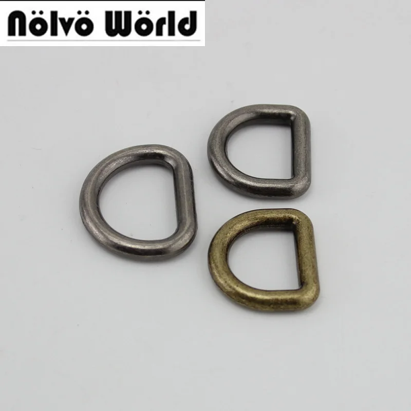 

100pcs 10pcs 5.0 LINE Old silver 25mm inside bags metal accessory alloy gold round D ring welded Hardware Accessories