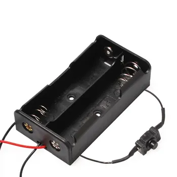 

20PCS/lot 2 x 18650 3.7V Battery Holder Storage Case Box Special ON/OFF Switch & Long Lead Wire For Soldering Connecting