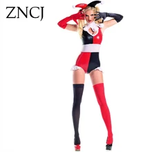 Atractivo más nuevo del anime super hero disfraces batman arkham harley quinn traje comando suicida cosplay traje de halloween del traje xs-3xl