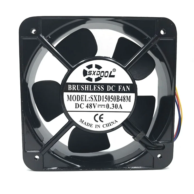 Sxdool Ventilador de Refrigeração Sxd15050b48m 15cm 15050 48v 030a Max 045a 3400rpm 230cfm 150*150*50 mm para Caixa Inversora de Servidor - Imagem 3