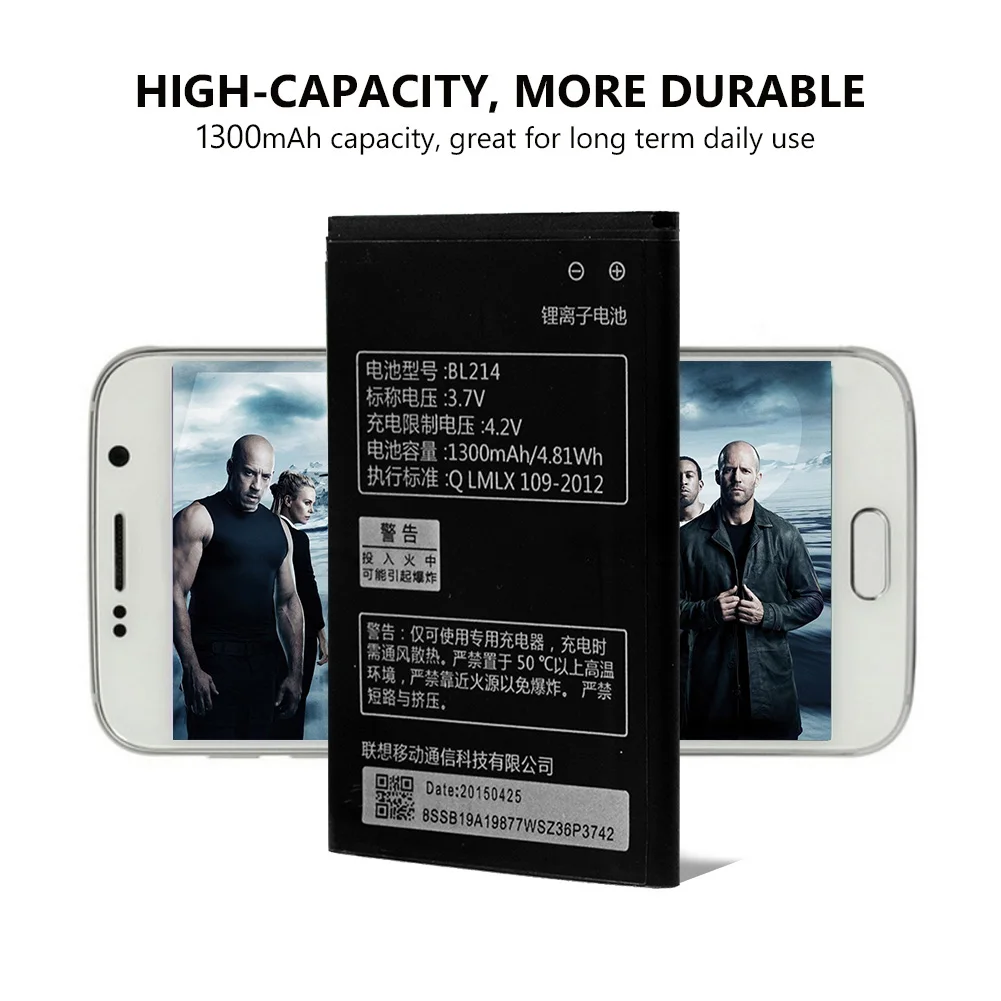 Аккумулятор BL214 для смартфона 1300 мАч Lenovo A316 A316I A360E A365E A66 Сменный аккумулятор