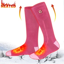 Мужские и женские аккумуляторные носки с электрическим подогревом, тепловые носки с батареей, спортивные носки для улицы, Зимние новые теплые носки с подогревом