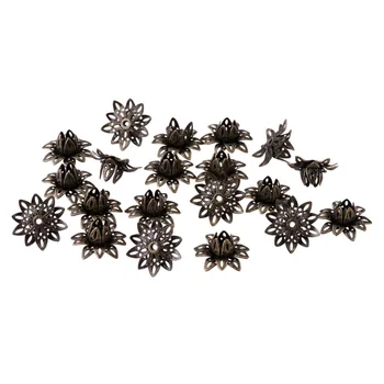 

Multi-Petal Brass Flower Bead Caps Antique Bronze 16x8mm Hole: 1.5mm about 20pcs/bag
