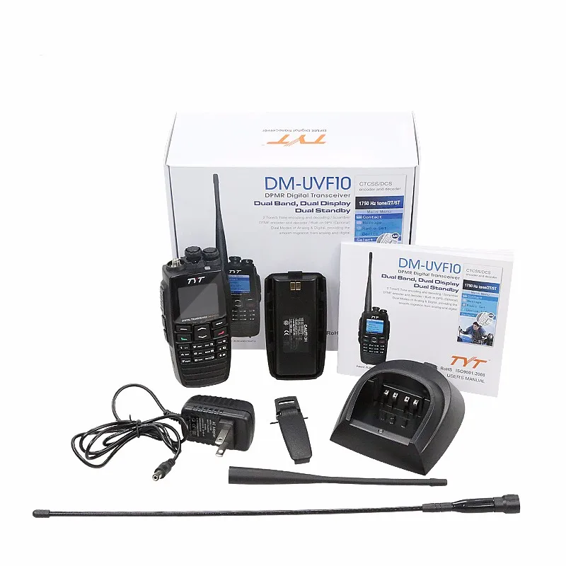 Лидер продаж Dual Band 5 Вт УКВ TYT DM-UVF10 DPMR цифровой коммерческой переговорные Walkie Talkie с gps Функция