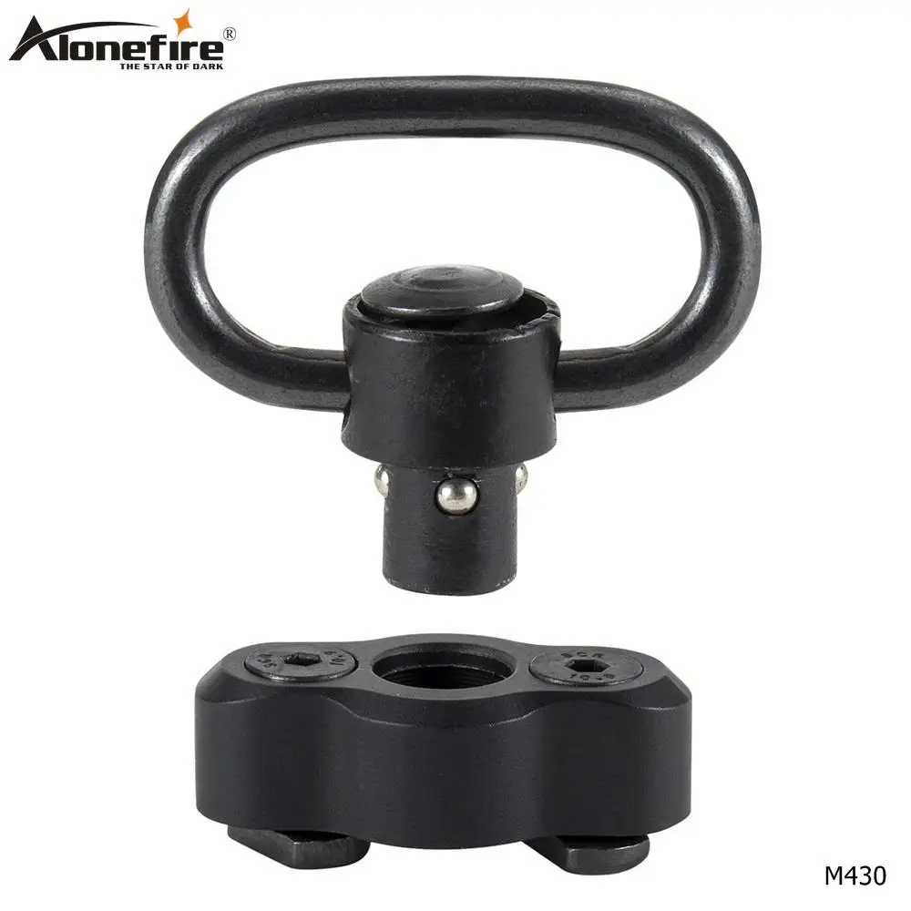 

AloneFire M430 Heavy Duty Push Button Quick Detach Release Mount Ring Works Weapons QD Sling Swivel Scope with a Sling
