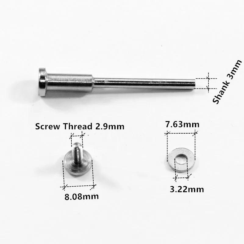 6pcs Screw Head Mandrels Miniature Rotary Holder  3mm Arbor Hole 3mm Shank Mini Drill Accessories for Dremel Rotary Tool-3