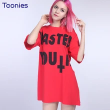 Summer New Style Streetwear Clothing T Shirts Loose Letters Print T-shirt Long Oversized Short Sleeve T Shirts Pullover O-neck
