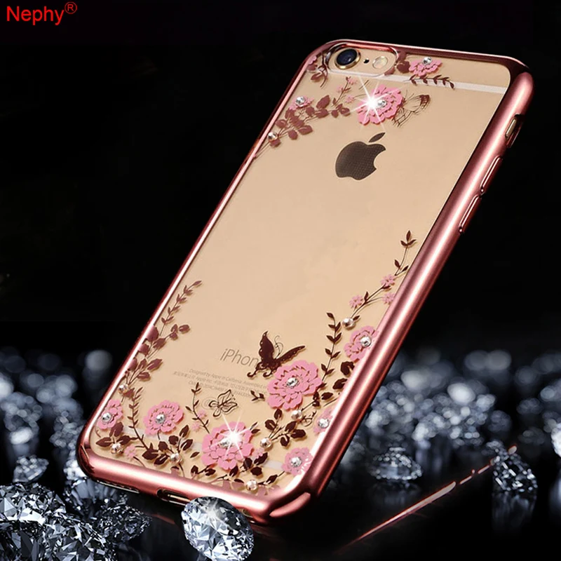 

Nephy Glitter Phone Case For iPhone 4 5 6 7 8 S X 4s 5s SE 6s Plus 6Plus 6sPlus 7Plus 8Plus Cover TPU Silicon Ultrathin Diamond