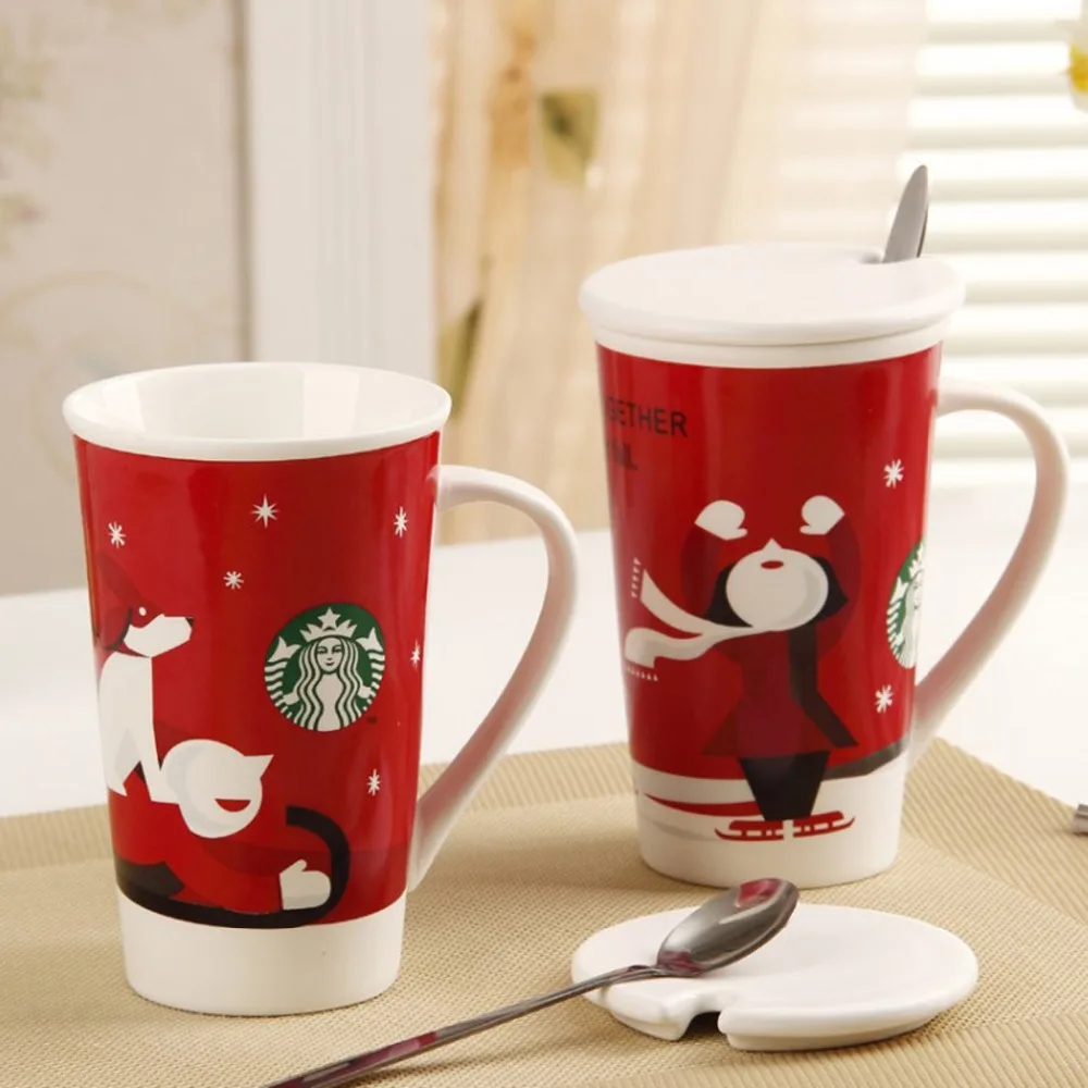 1 pcs KEYAMA Highgrade bone ceramic Christmas ceramic mug