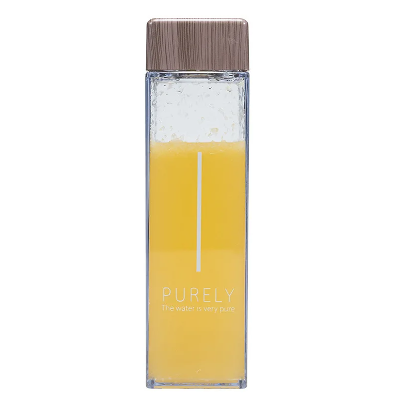 Soffe 450ml Fruit Infuser Water Bottle BPA Free Plastic Square Transparent Heat Resistant Korean Style Sport Drink Bottle Soffe 450ml Fruit Infuser Water Bottle BPA Free Plastic Square Transparent Heat Resistant Korean Style Sport Drink Bottle