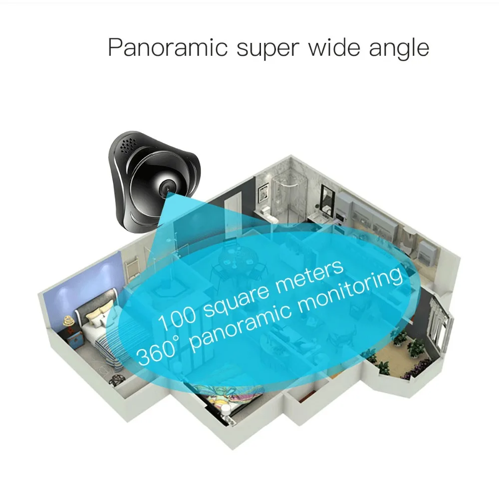 GADINAN Panoramic IP Camera 3D VR WIFI Smart Camera 1.3MP 960P 3MP 360 Degree Fisheye Wireless With TF Card Slot IR P2P Yoosee