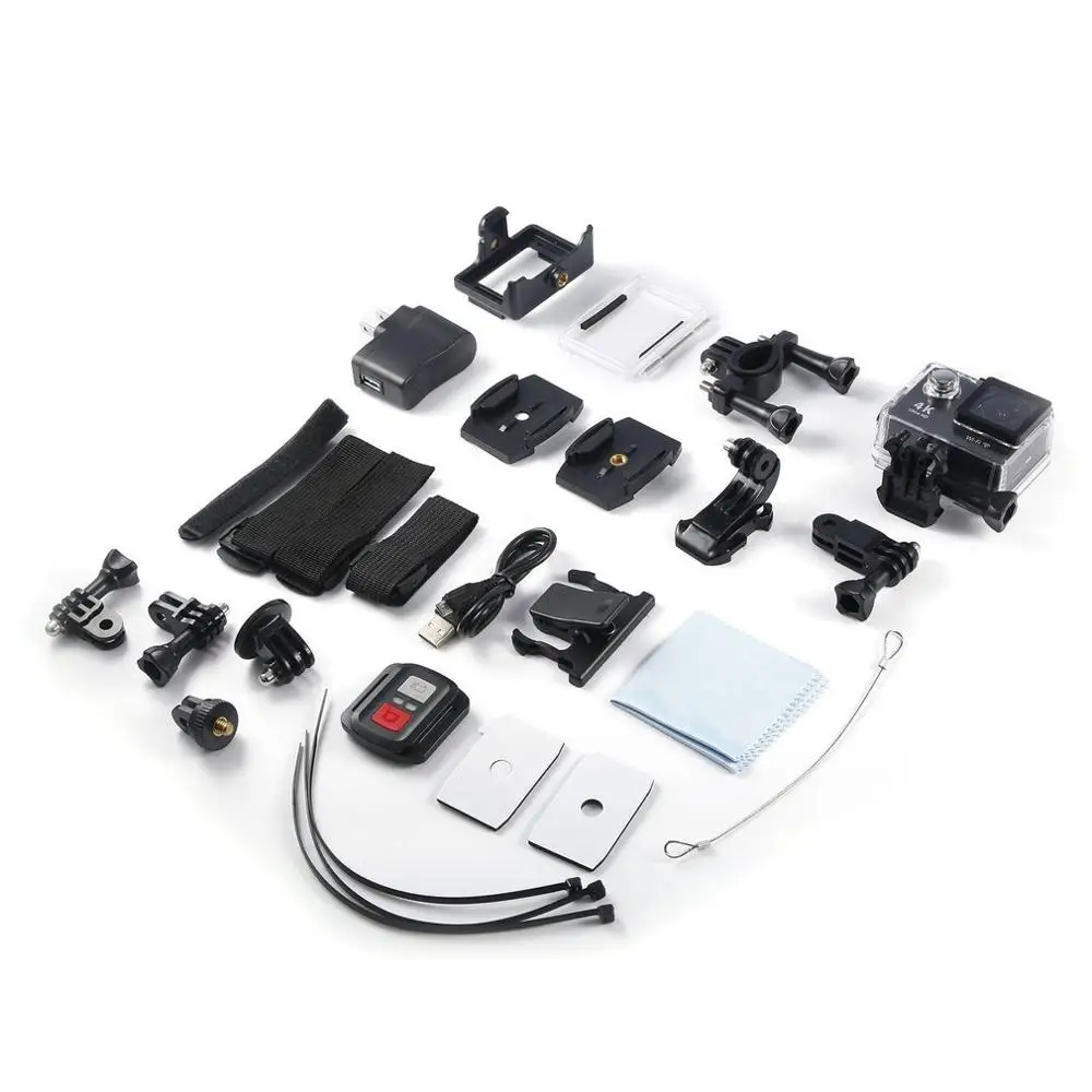 

Ultra HD 4K WiFi Action Camera Waterproof 30M Sports Camera for Outdoor Extreme Sports Aerial and Diving Riding