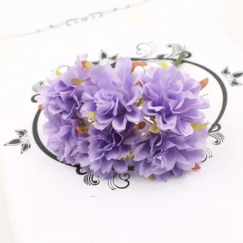 

60pcs Daisy Carnation Artificial Flower For Wedding Decoration Garland Cloth Apparel Sewing Needlework Art DIY Craft Supplies
