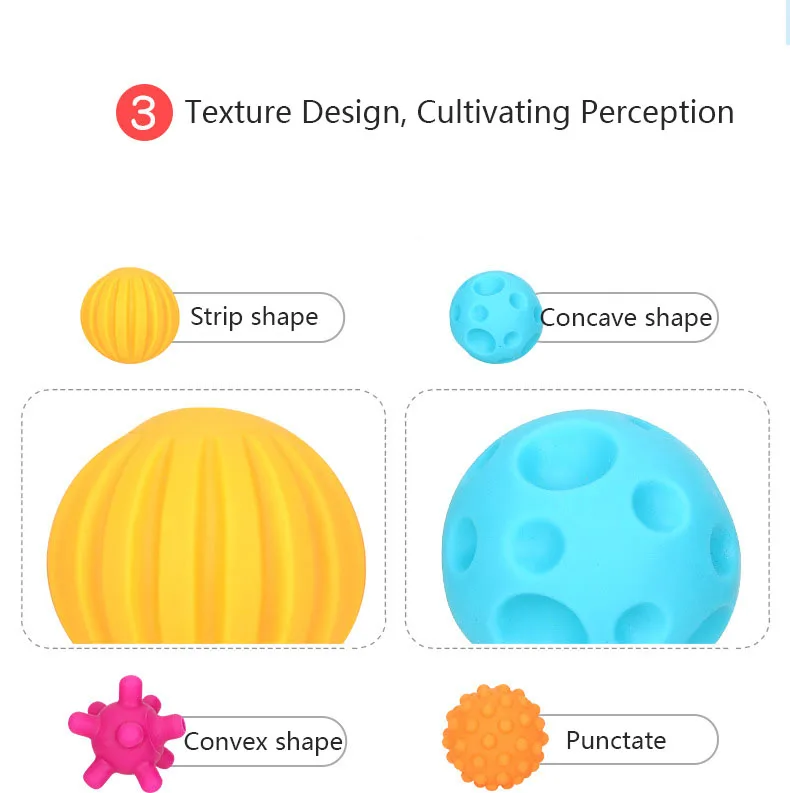 Осязаемые игрушки для младенцев и маленьких детей учатся лазать и тренировать конечности Мягкие Резиновые Шарики