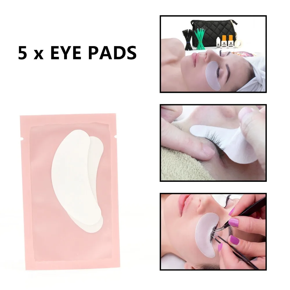 Extensões de Cílios sob Remendo Ferramenta de Beleza com Cola Anmas Rucci Faça Você Mesmo Tira Pad Olho Case Kit 9 Anmas rucci DIY Tira Extensões De Cílios