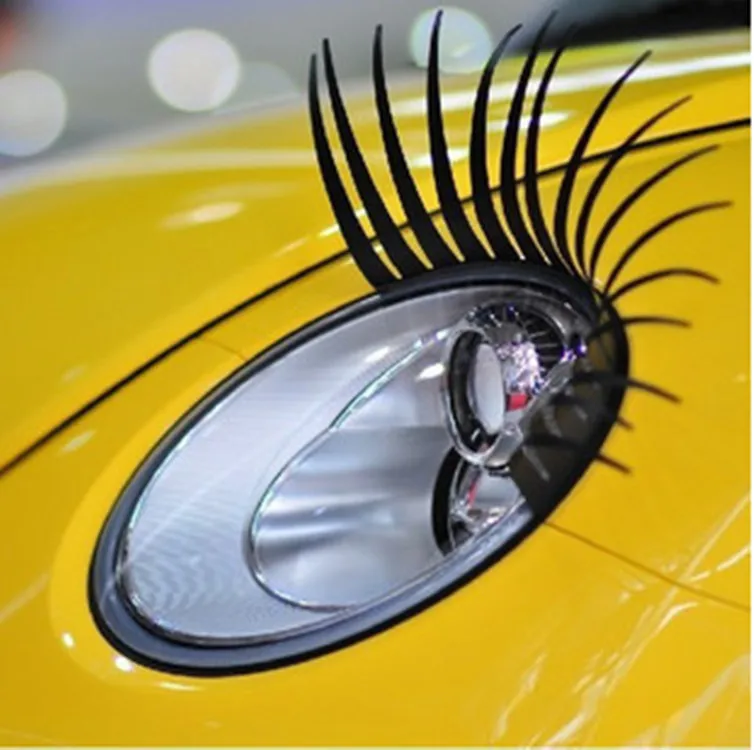 

3D Car Eyelashes Sticker Eye Brows Decal For Car Headlights