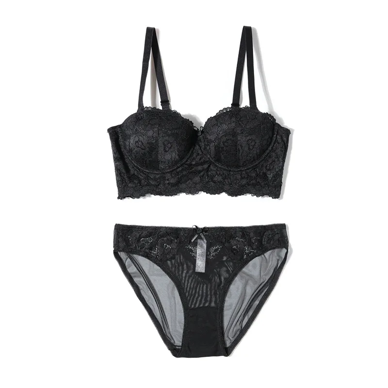 

Sexy Lace Bras For Women Bra Set Lingerie girl underpants ladies Underwire Brassiere Fashion Soft Underwear Brief