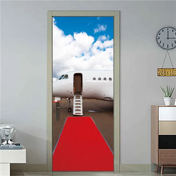 77*200 см 3D каменная терраса декорации двери Стикеры ПВХ самоклеющиеся водонепроницаемые двери обои для спальни гостиной дома дизайн - Цвет: MT308