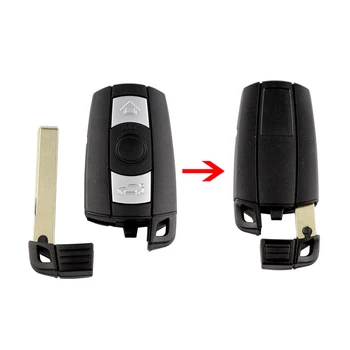 Keyforkess3 Pulsante Smart Chiave A Distanza Borsette Per BMW 1 3 5 6 Serie E90 E91 E92 E60 Auto Chiave con Lama Uncut - YIQIXIN 3 Pulsante Smart Chiave A Distanza Borsette Per BMW 1 3 5 6 Serie