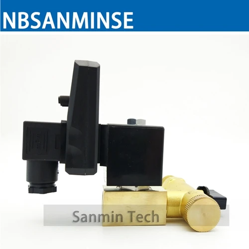 NBSANMINSE SR-G-15 4Mpa G 1/2 Высокая Давление электронный сливные клапаны воздушный компрессорный клапан латунный соленоидный крылом