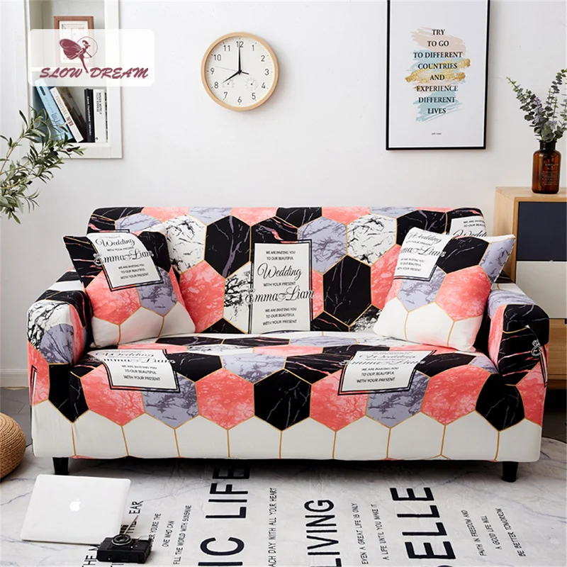

Slowdream Elastic Band Sofa Cover 1/2/3/4 Seater Couch Cover For Living Room Home Love Seat Stretch Furniture Nordic Slipcover