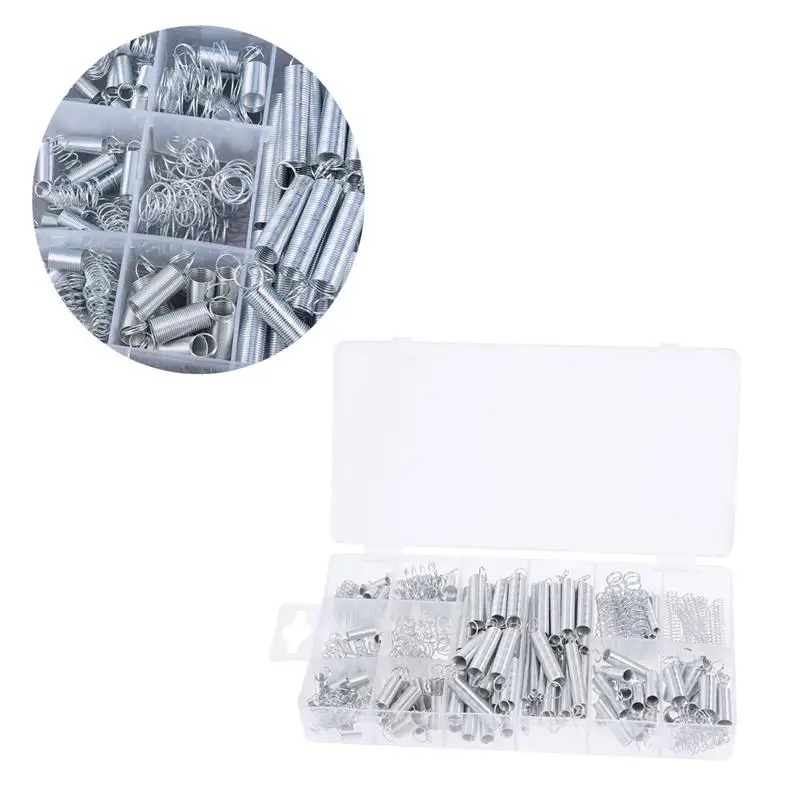 

200PCS Spring Assortment Spiral Spring Galvanized Practical Spring Set Spring Rate Extension Spring For Home DIY Woodworking