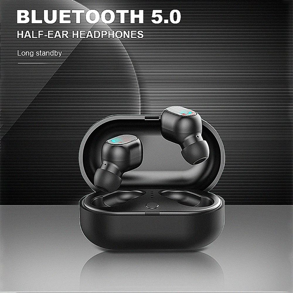 TWS Bluetooth наушники 5 0 Беспроводная bluetooth гарнитура спортивные с мини зарядным