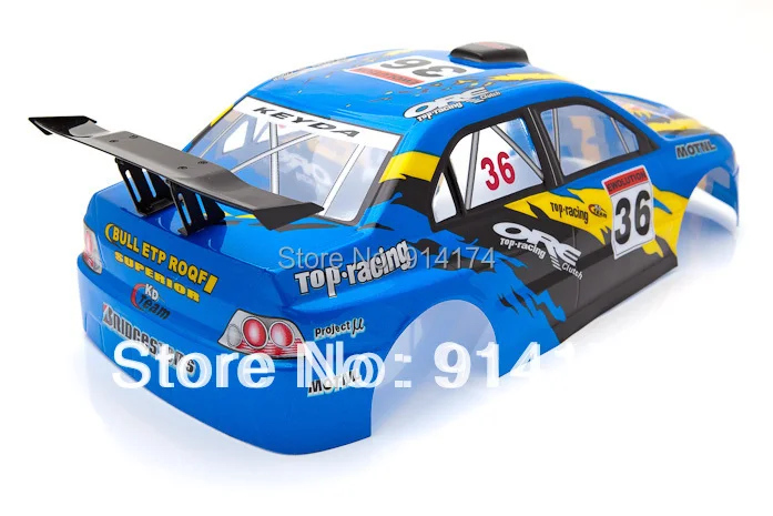 YUKALA 1/10 R/C Гоночная машина части ПВХ окрашены средства ухода за кожей в виде