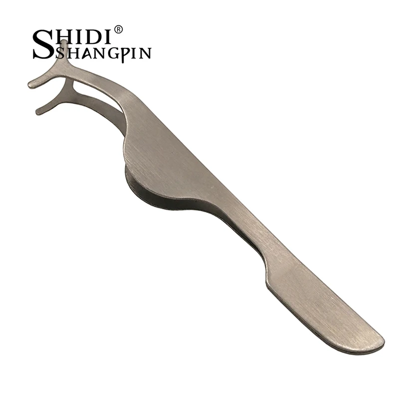 

SHIDISHANGPIN 1 Piece Eyelash Tweezers Beauty Accessories Makeup Tools Stainless Auxiliary Kit Cilp False Eyelash Curler Clip