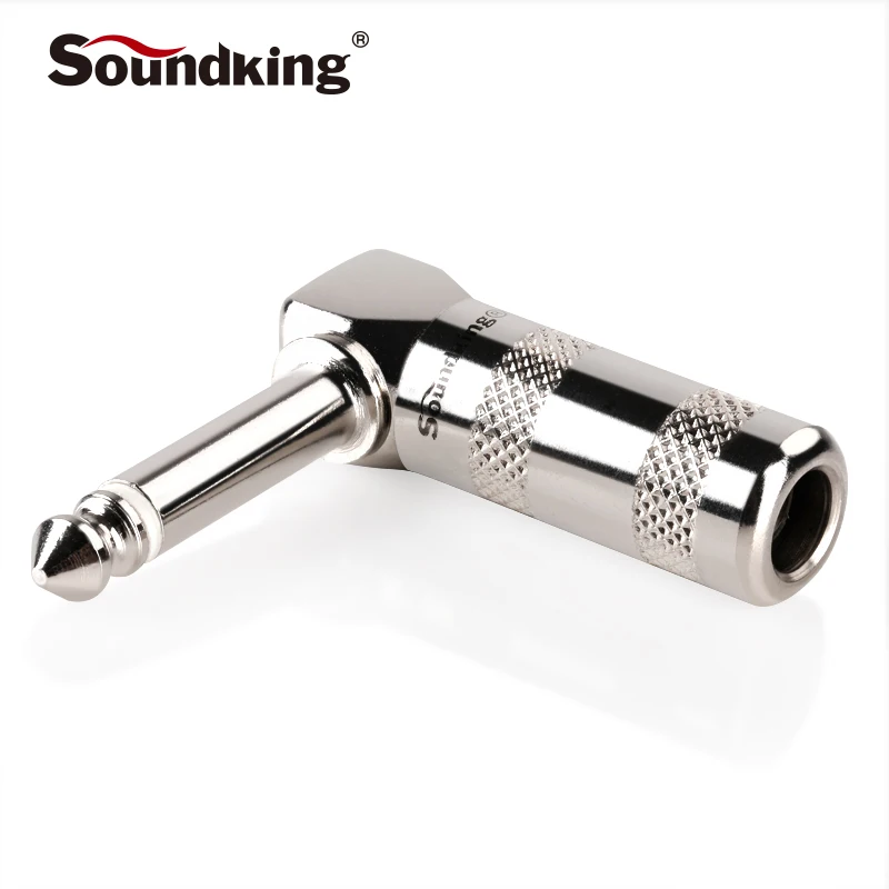 

soundking 6.35mm weld connector 6.3/6.5 jack Speaker cable Accessories with matal shell Instrument Welding plug C24