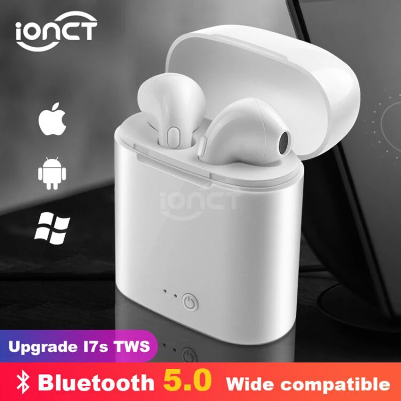 

iONCT I7s TWS Bluetooth Wireless Earphone Stereo Earbud Headset With Charging Box All Bluetooth tablet Smart phone headphones
