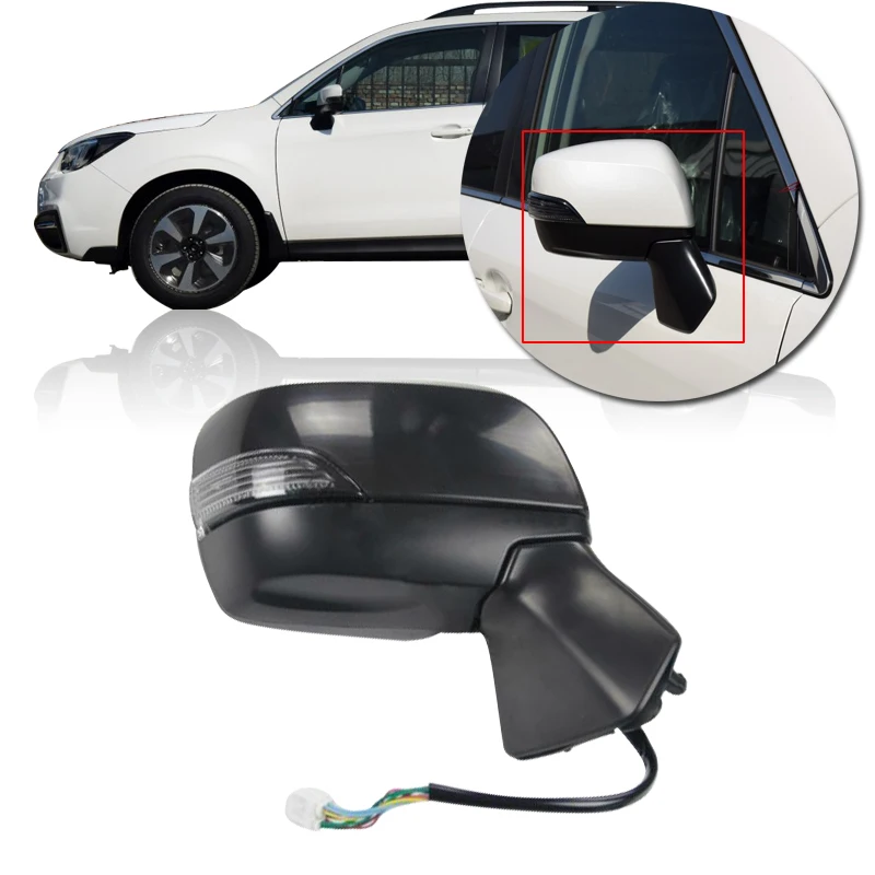 

CAPQX For Subaru Forester 2013-2017 7Wire/9Wire Outside Rearview Mirror with electrical folding Heated LED turn signal light