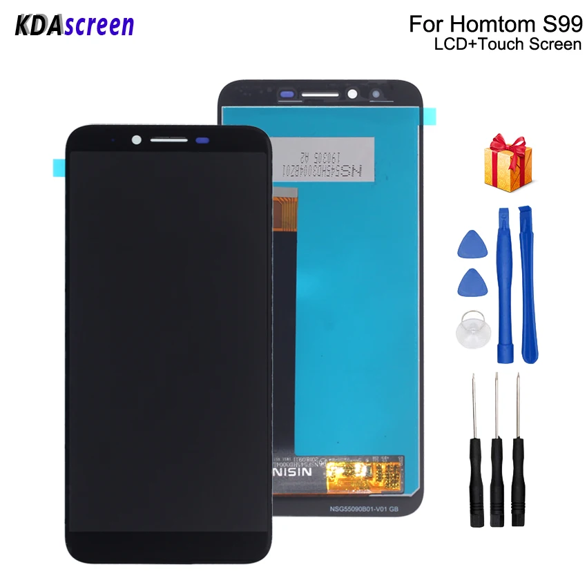 

Original For HOMTOM S99 LCD Display Touch Screen Replacement For HOMTOM S99 Screen LCD Display Phone Parts Free Tools