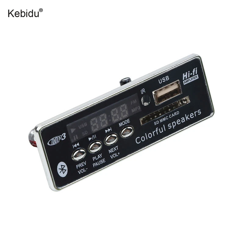 

kebidu Wireless Car Bluetooth Handsfree USB MP3 Player Decoder Board Module With Remote Control USB FM Aux Radio