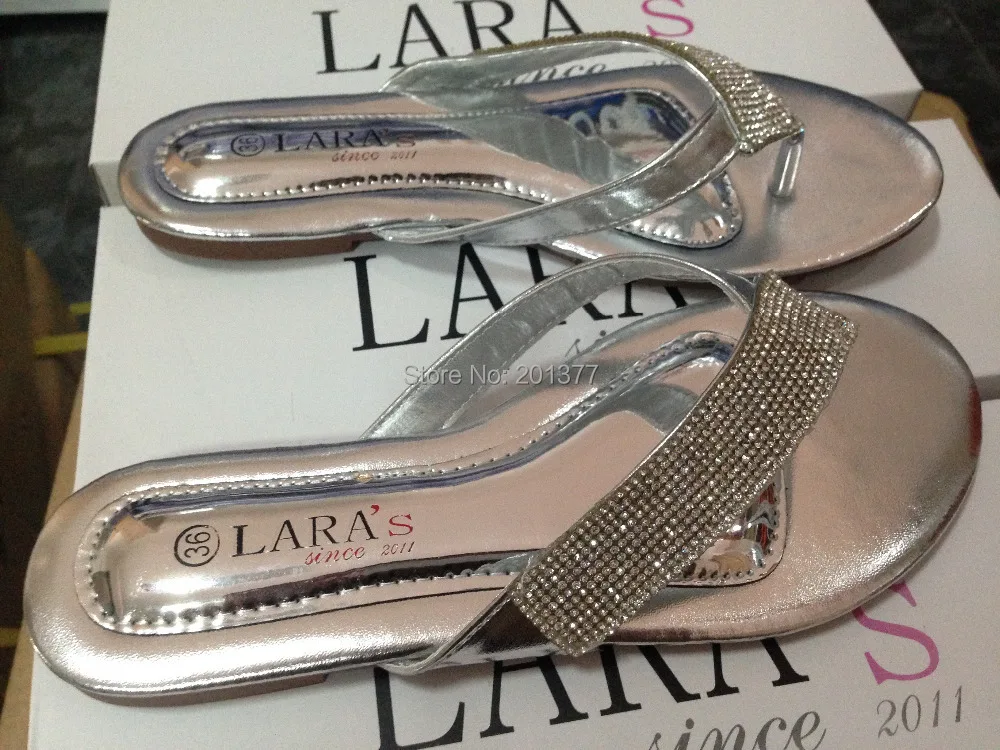 silver diamond flat sandals