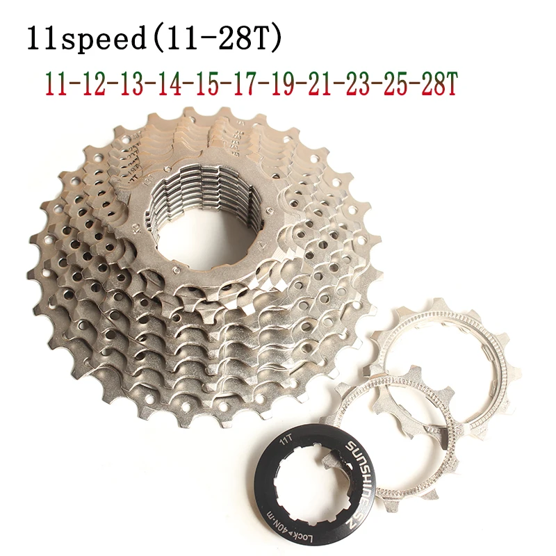 SUNSHINE-SZ дорожный велосипед 11s кассета свободного хода 11-28T велосипедная часть 22s 11 скоростей маховик Звездочка для деталей 105 5800 UT 6800 DA