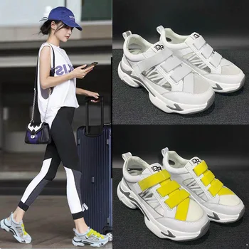 

Casual Shoes Women Fashion Platform Sneakers zapatos de mujer Patchwork Hollow chaussures femme Ladies White footware Breathable