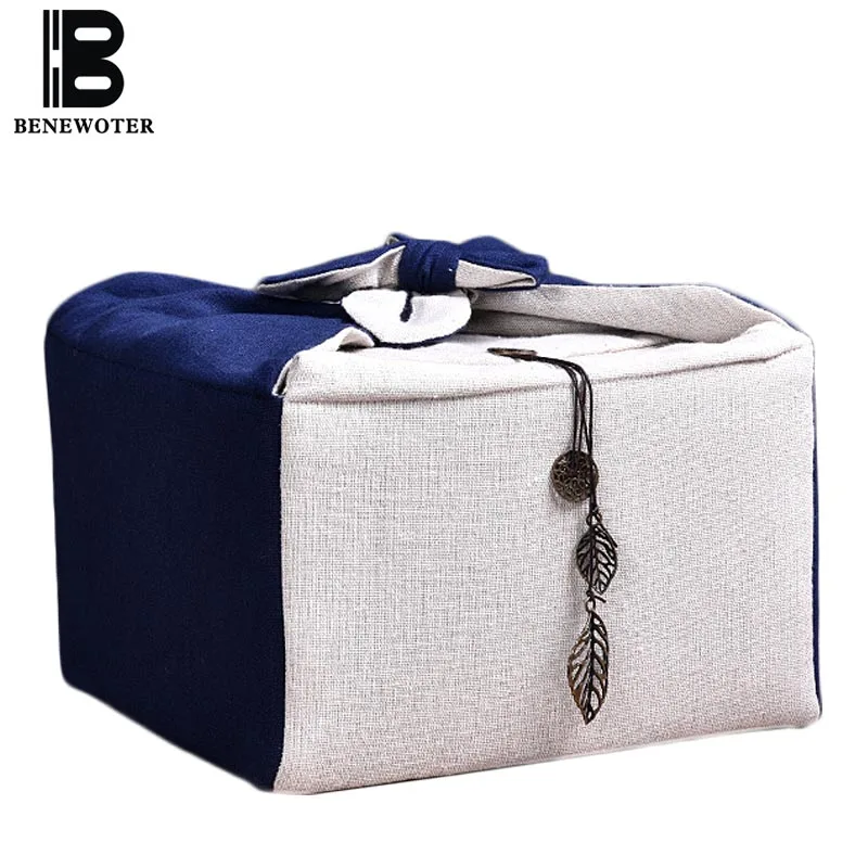

Portable Travel Camp Outdoor Handmade Storage Bag for Quick Cup Tea Set Linen Bag for Teapot Tea Cup Fair Cup Tea Accessories