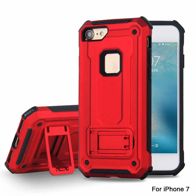 Armor Case For Iphone X XR XS Max Shockproof TPU +PC Phone Stand Back Cover 6 6s 7 8 Plus Luxury Rugged Coque |