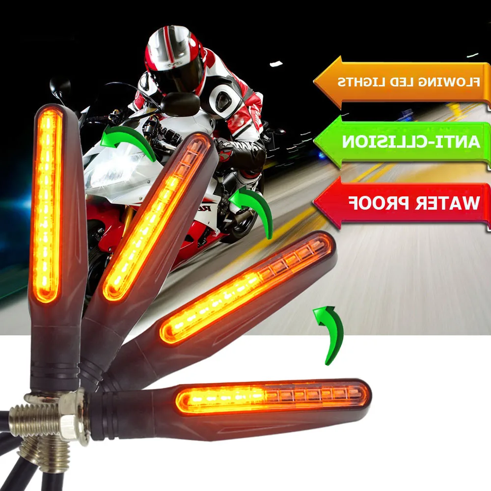 

Universal clignotant moto led Flowing Black turn signals motorcycles FOR Honda cb150r Suzuki gsf 600 bmw g310r benelli trk502