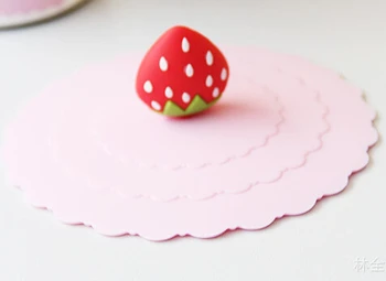 

Heat-Resistant Silicone Material Leak-Proof Cup Cover Cartoon Cup Cover Can Be Used On Any Cup Dustproof Leakproof
