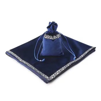 

1Set Velvet Tarot Tablecloth Divination Altar Tarot Cards Bag Board Game Accessories
