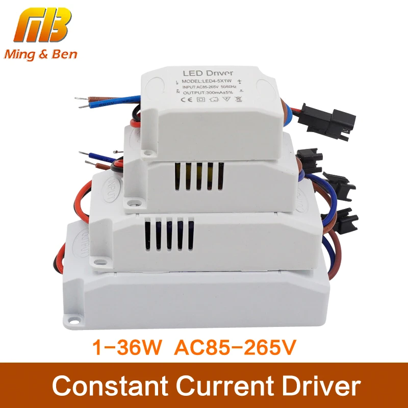 Светодиодный ПВХ постоянный Драйвер входного AC85-265V 1-3 Вт 4-7 8-12 15-18 20-24 25-36 блок